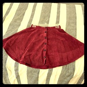 burgundy skirt